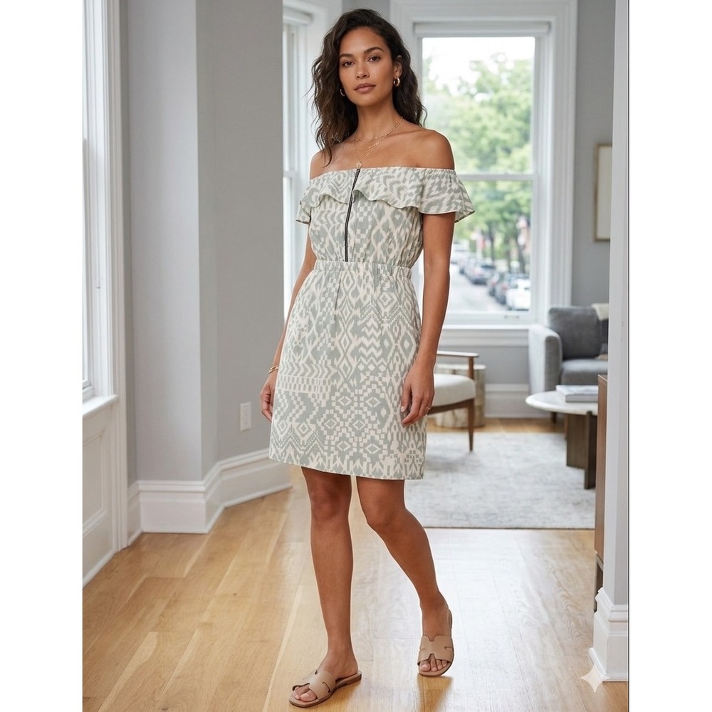 Alya Strapless Dress S green/white Boho romantic festival cottagecore fairycore